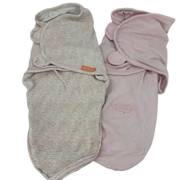 Swaddle Me Summer Sleep Sacks Lot 2 Cotton Pink Baby Size 0-4 Months - Picture 1 of 7